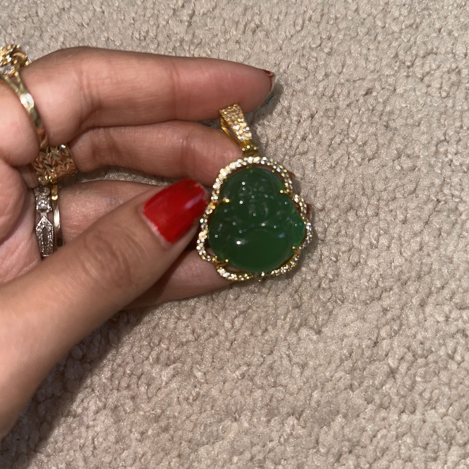 18 K Gold Plated Laughing Buddah Pendant