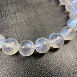 0.7cm-0.9cm Natural Blue Moonstone Bracelet. Beads Bracelet Blue Flash Gemstone 