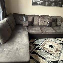 L Shape 5 Sitter Sofa With Storage Box 