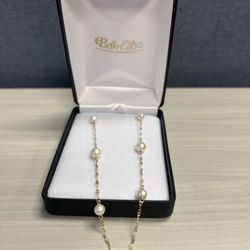 Pearl Necklace - 14k