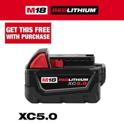 M18 18-Volt 5.0 Ah Lithium-Ion XC Extended Capacity Battery Pack