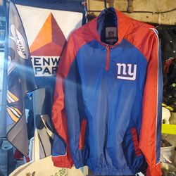 NFL Giants Windbreaker Size LARGE 