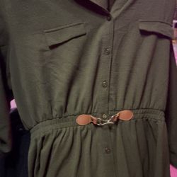 Mid Sleeve Shirt Dress 