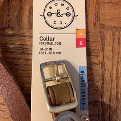 Dog Collar Size Small/XS 10-12" Genuine Leather-Brand New