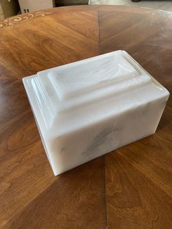 White Marble Like Cremation Urn