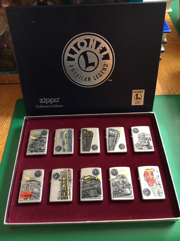 Lionel train zippo lighters