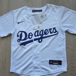 Brand New Kids Dodgers Jersey - Size S