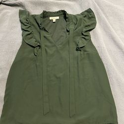 Sleeveless Green Blouse