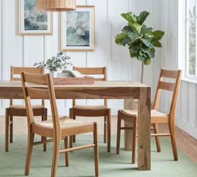 Home Decorators Collection Hamlin Natural Woven Dining Chairs in Patina (Set of 4) Table not includ