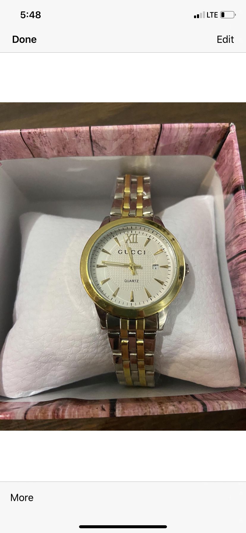 WATCH*** gold and silver GG*** with box