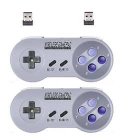 NEE 2 Pack Wireless USB SNES Controllers Switch PC RetroPie