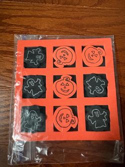Halloween Tic-Tac-Toe Foam Game Craft Kit Pumpkin Ghost Kids Party Activity New