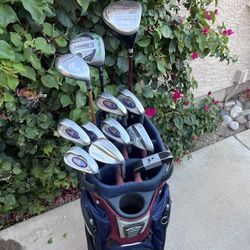 Men’s golf clubs set with a Sun mountain bag - Cleveland, Cobra