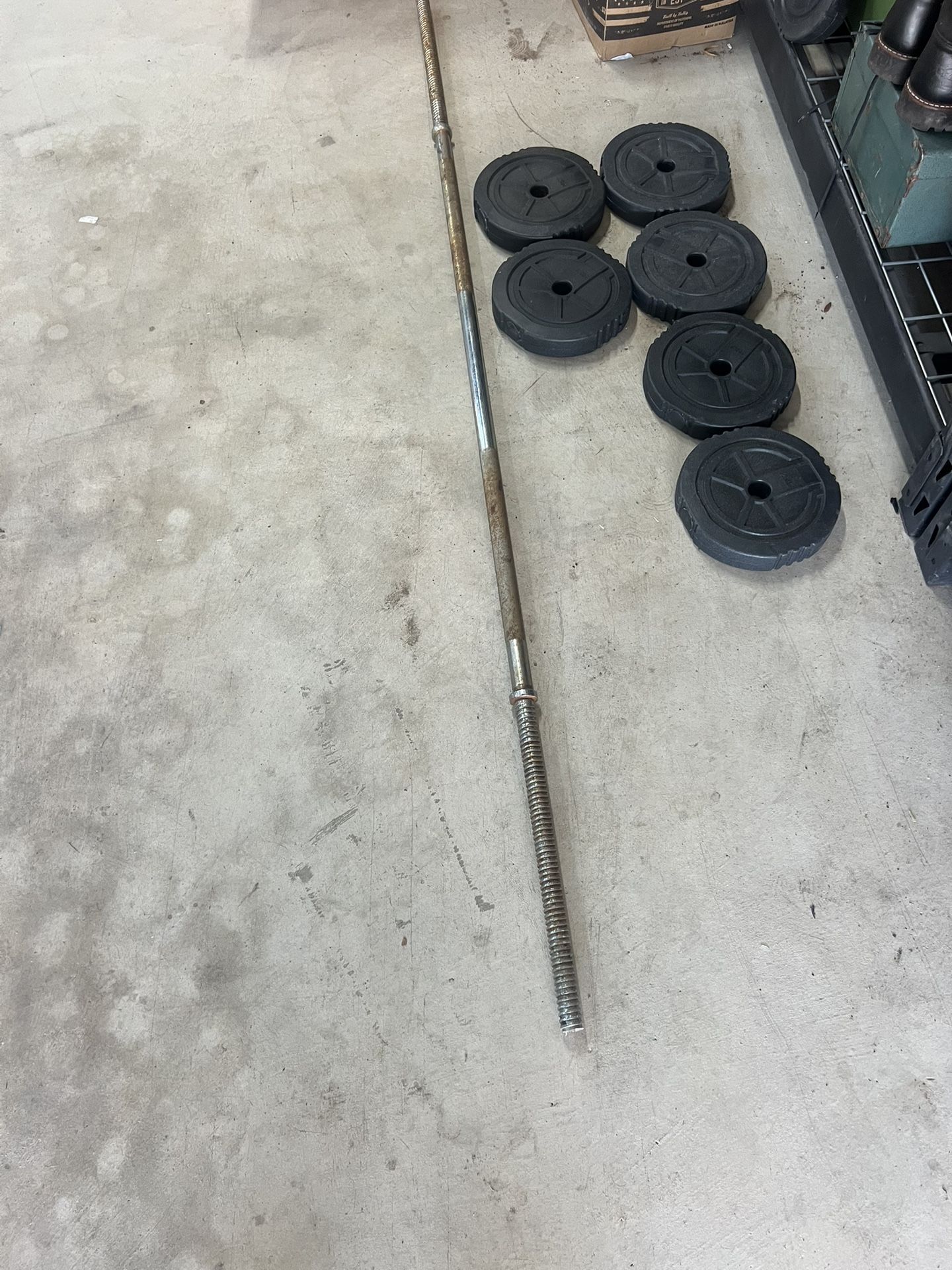 Bars 7’2”  With Weights 30 Lbs  