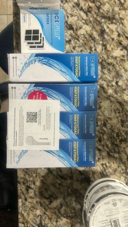 LG REFRIGERATOR FILTERS FOR ICE MAKER AND INSIDE.