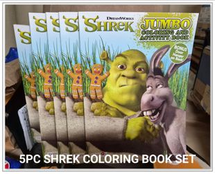 5PC SHREK COLORING BOOK SET