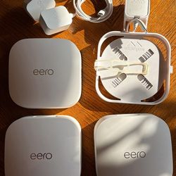 Eero Pro 6E Mesh Wi-Fi System (3 Units) – Like New – Wi-Fi 6E / 2.5Gb – Factory Reset