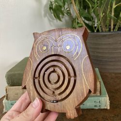 Wooden Owl Labyrinth - 2 piece