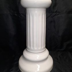 Vintage Fluted Oval Porcelain Pedestal Sink Base