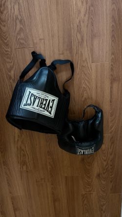 Everlast headgear and groin protector