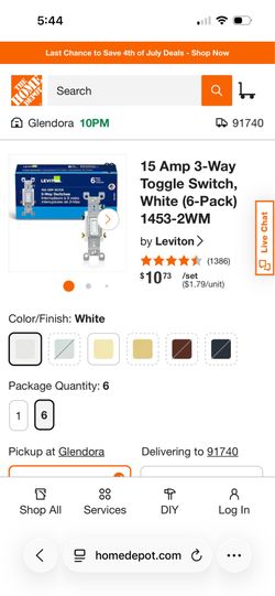 Leviton 15A-120V standard   3 way switch