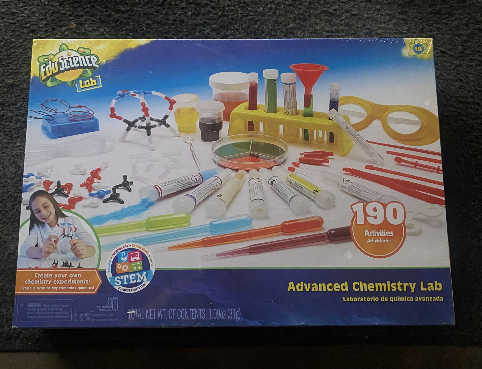 New Sealed Advanced Chemistry Lab By Edu Science 190 Activities STEM Toy