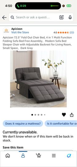 Modern Sofa Bed, 4 in 1