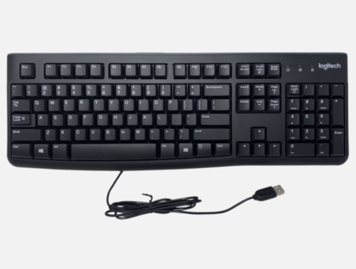 NEW OPEN BOX Logitech - K120 Full-size Black Wired Keyboard for PC