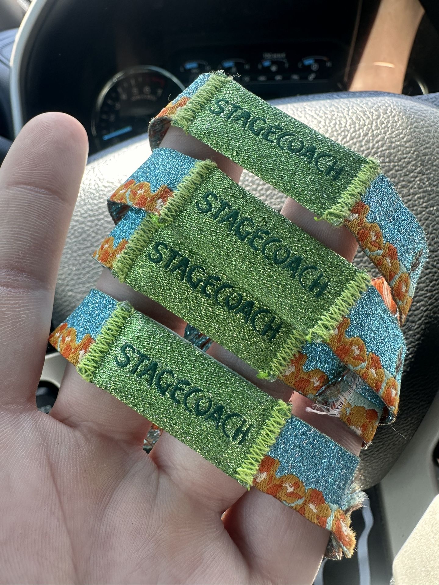 4 SUNDAY STAGECOACH GA WRISTBANDS $175 EACH