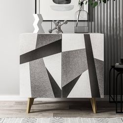 Galano Capson Vera Sideboard with 2 Doors - Stylish and Vibrant Storage Organizer for Your Home - Storage Sideboard - Adjustable Shelves (White)