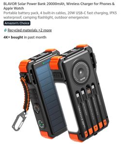 Solar power bank 20000mAh