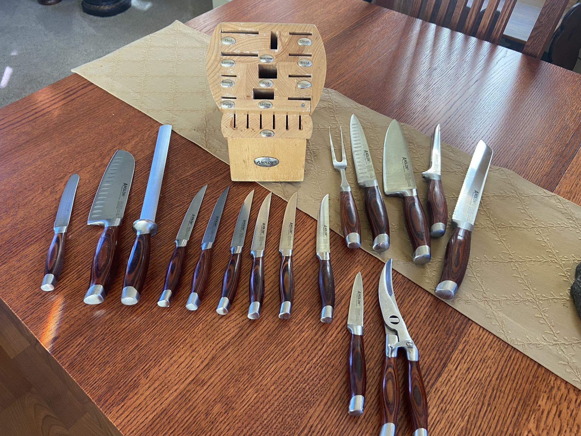 Anolon Brunello Chef Knife Set And Block