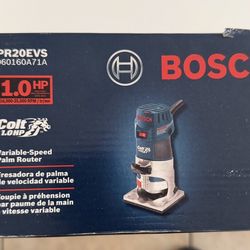BOSCH PR20EVS Colt 1.0 HP Variable-Speed Palm Router - 5.6 Amp Motor, Soft Start, Constant ResponsCircuitry, Ergonomic Grip, Rugged Aluminum Base, Fix
