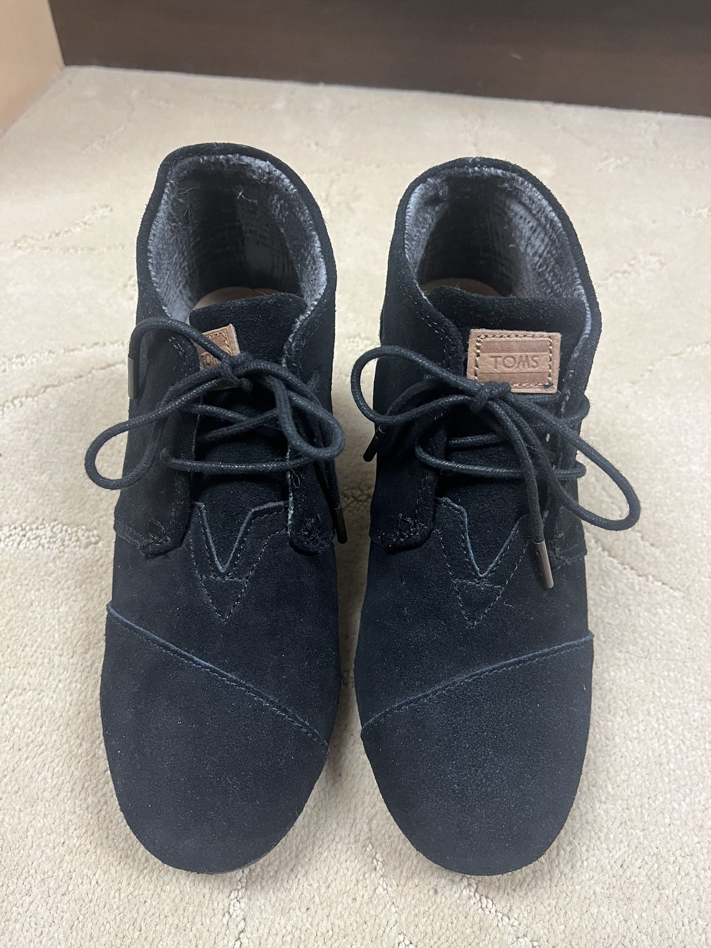Toms Suede Wedges - Size 8 - Only Used Once