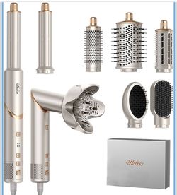 8 in 1 Hair Dryer Brush & Multi Hot Air Styler–Foldable 110,000 RPM Blow Dryer Brush Tool Set