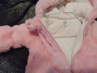 Girls Pink Jumper 6-9 Months Good Condition