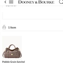 New Dooney And Bourke Leather Satchel Value $370