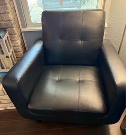 Faux Leather black chair