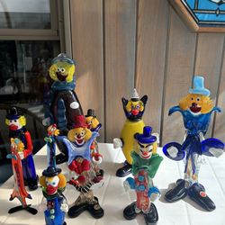 Murano Glass Clowns