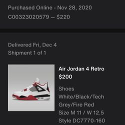 Jordan 4 Retro Fire Red (2020)