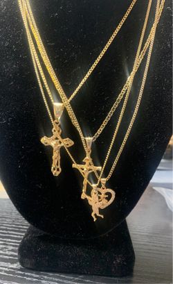 Gold filled Chain And Pendant. 