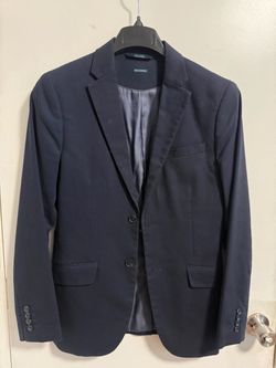 Perry Ellis Navy Blue Two-Button Suit Blazer