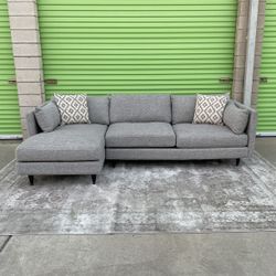 *Free Delivery* Gray Modern Sectional Couch Sofa