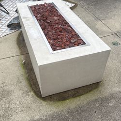 Concrete look fire table