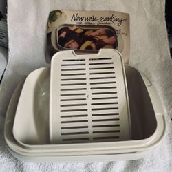 Roasting Rack Ovenware With Recipe Book Vintage New 