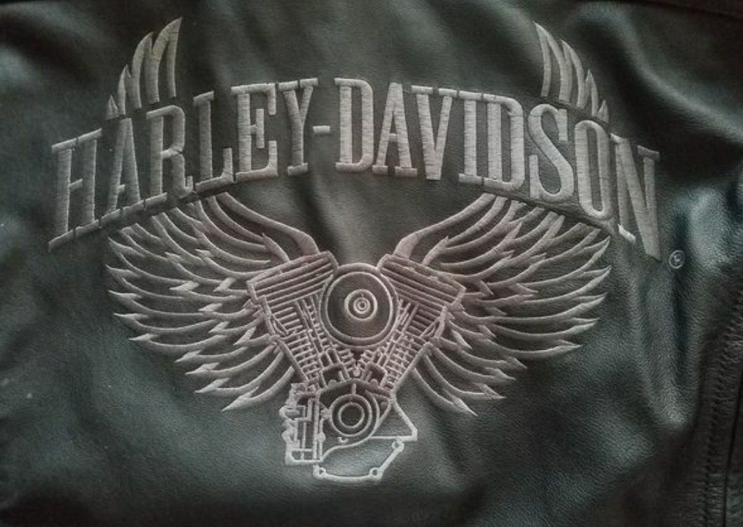 Leather Harley Davidson riding jacket