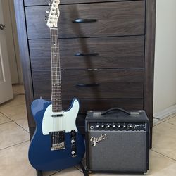 Fender Squier Telecaster Electric Guitar + Fender Champion 20 Amp