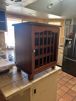 Antique Wood Wine Cabinet Approximately 30”x 30” x 40” high