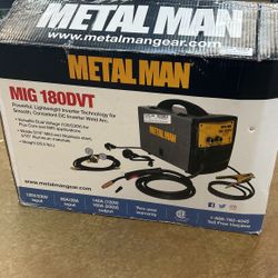 Metal man meg 180 DVT lightweight inverter tech inverter weld new open box