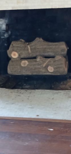 Ceramic Fireplace Log Set